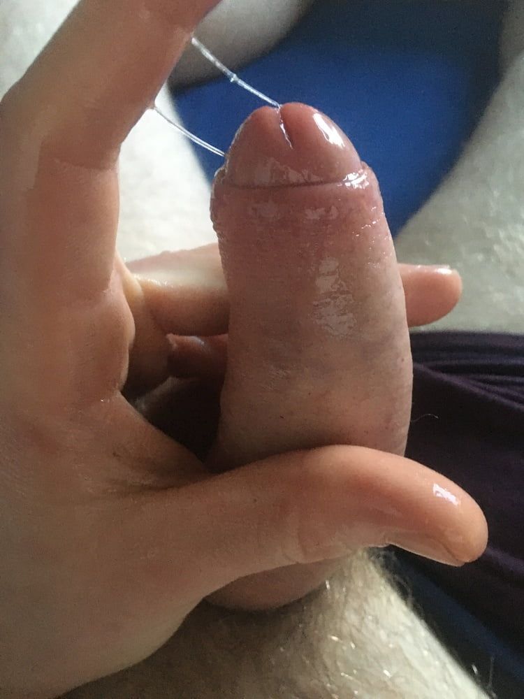Oiled Hairy Cock Pre- Cum Play  #2