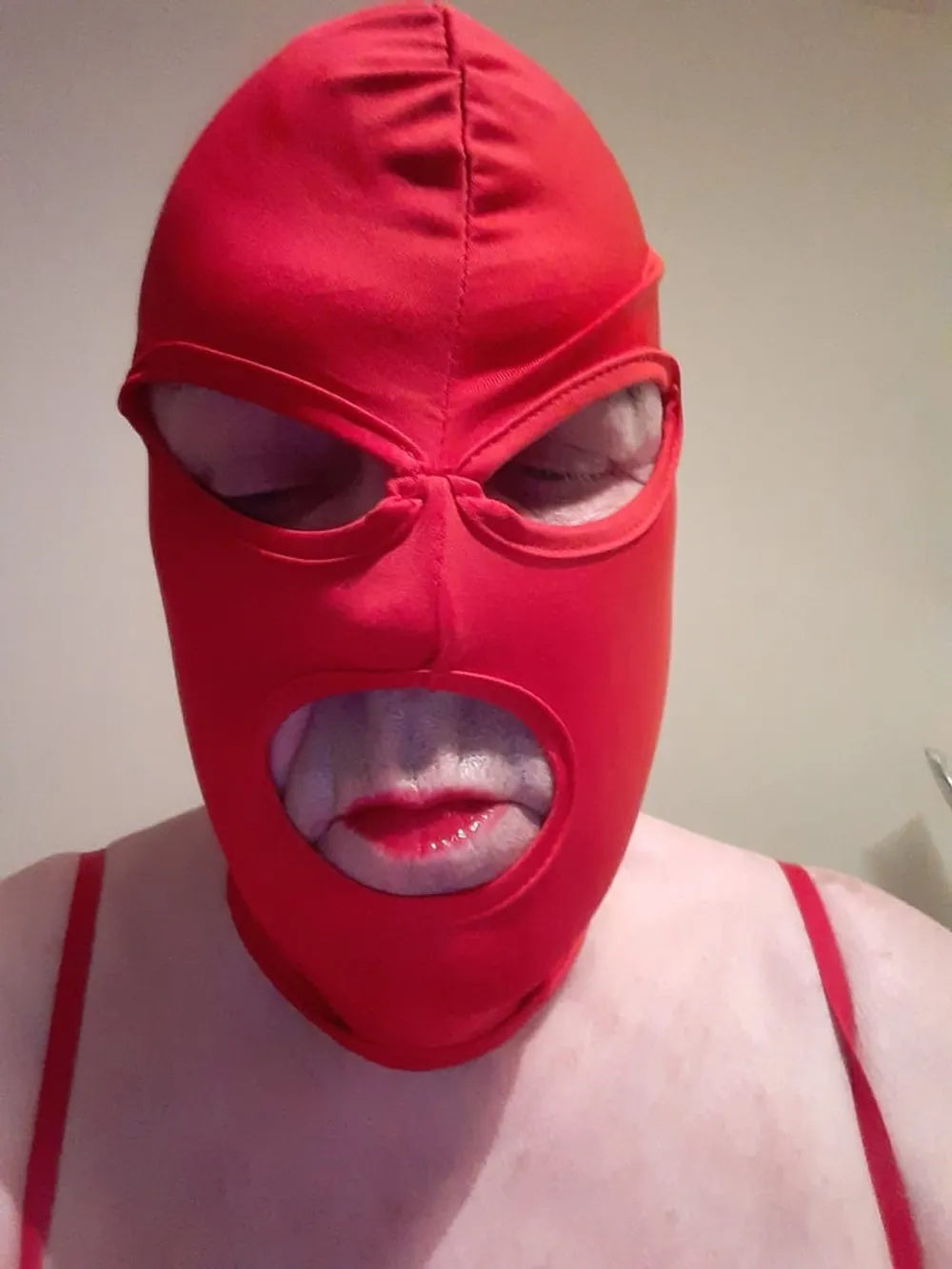 Wanking in red satin  #3