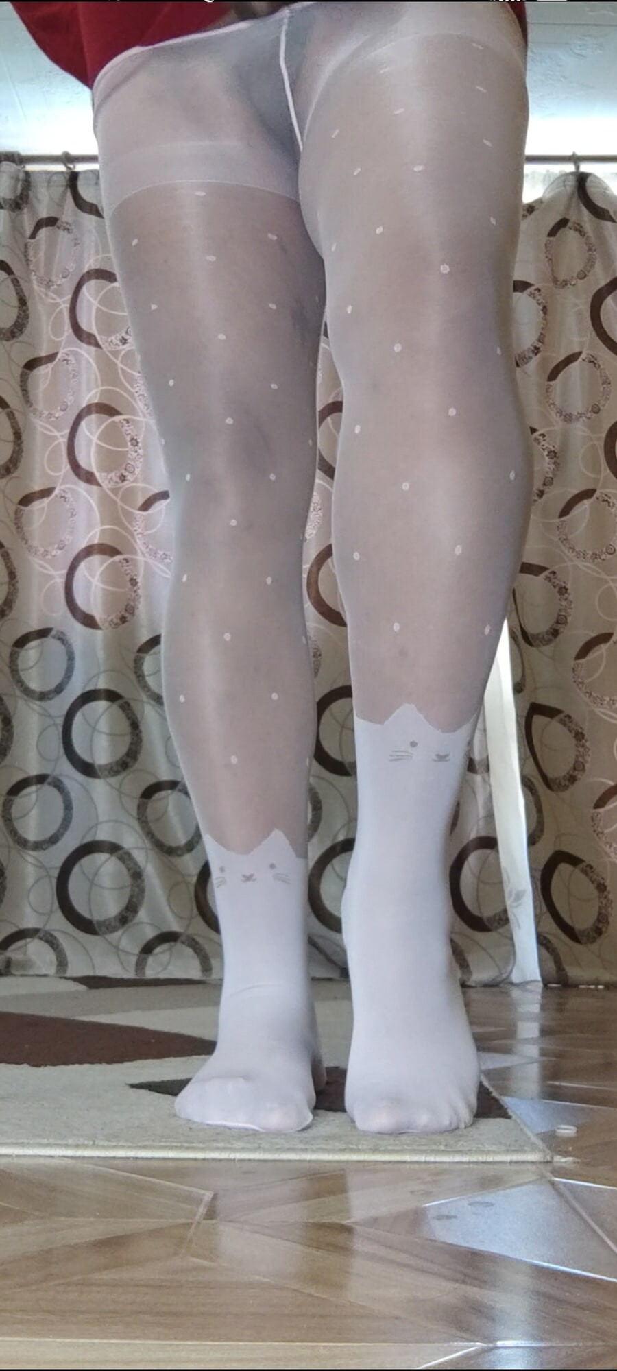 White pantyhose for teen #3