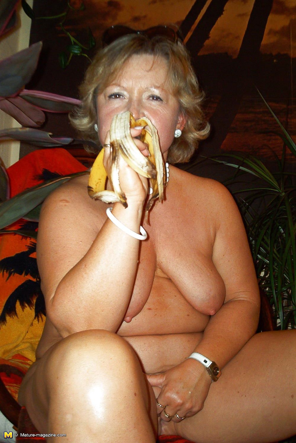 Old Granny Eats Banana And Fuck Her Cunt With Bottle PART 2 #6
