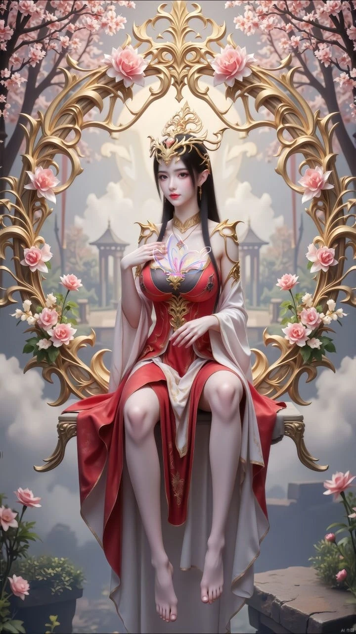 Queen Medusa sexy images in red dress.  #33