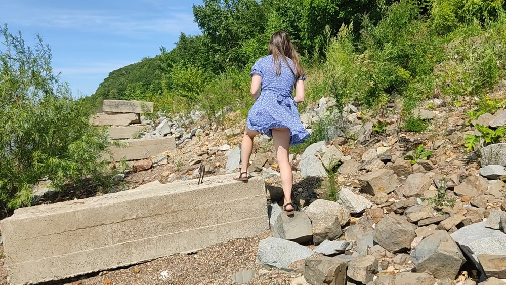 I went for a walk without panties #7