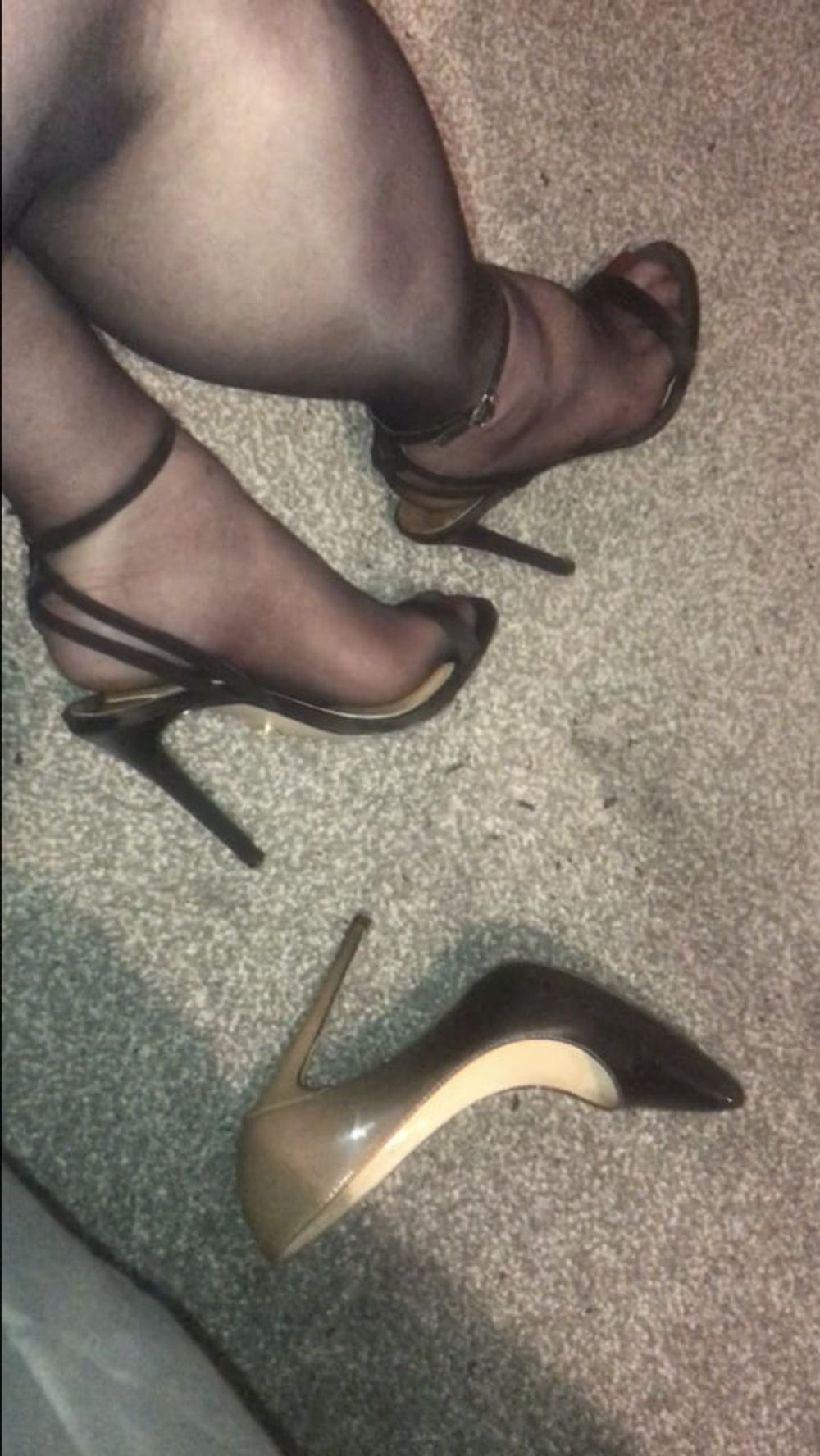 Heels nylons cock #14