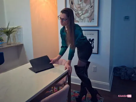 sexy satin secretary         