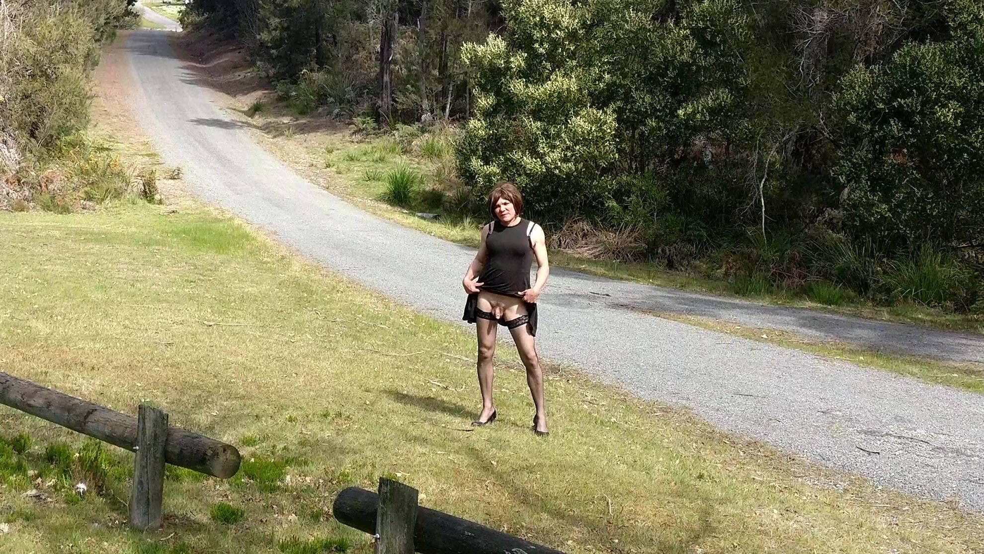 Crossdress Roadtrip - Roadside park stop #8