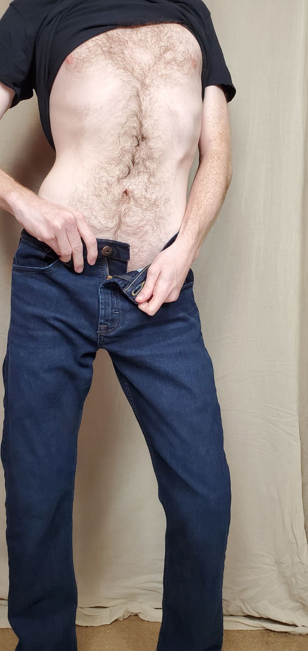 Me Teasing in Jeans and a G-String Going Nude With My Cock #11