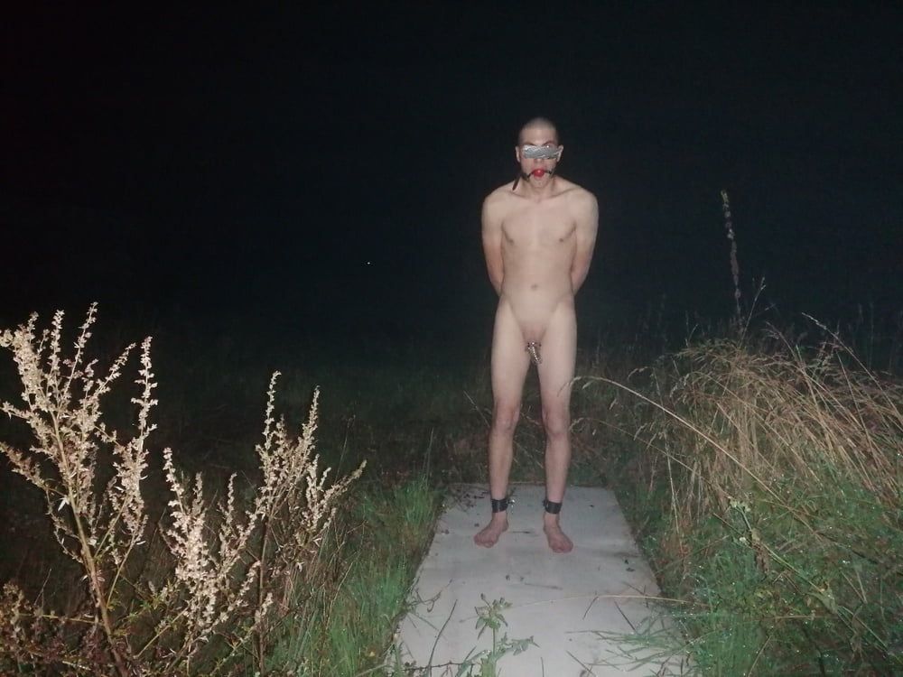 Gay slave tied nigh in Abandoned places  #26