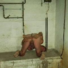 Slave Man locked up dirty Prison Erection