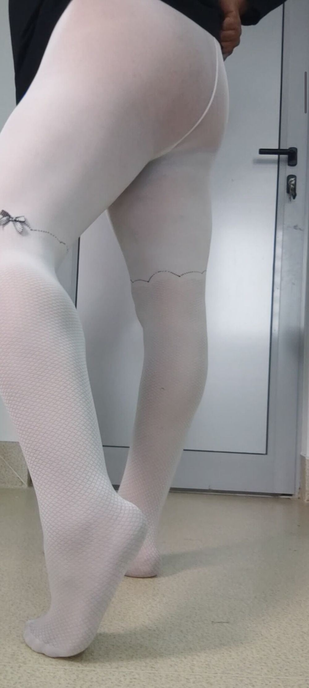 White pantyhose for teen is so sexy #25