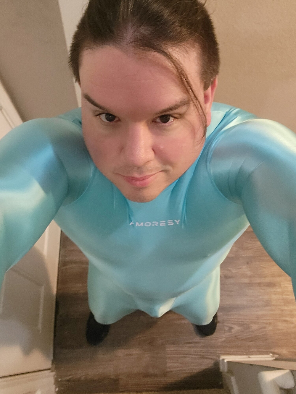 Spandexguy01234 bulging in my bodysuits  #19