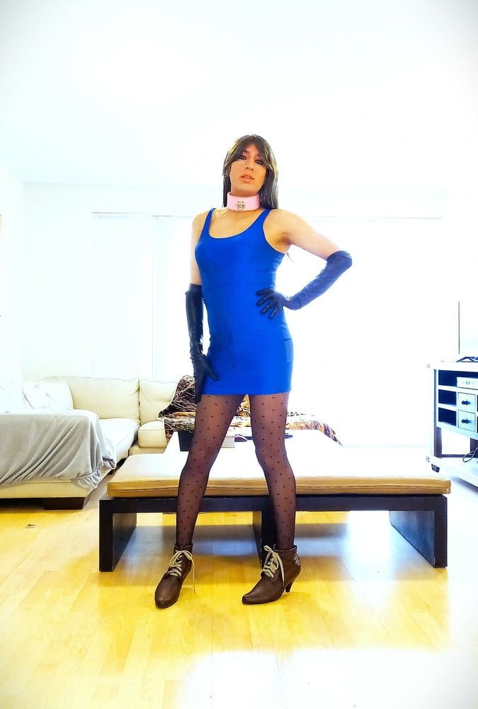 Tammycross in blue dress #3