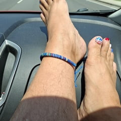 Feet on the dash