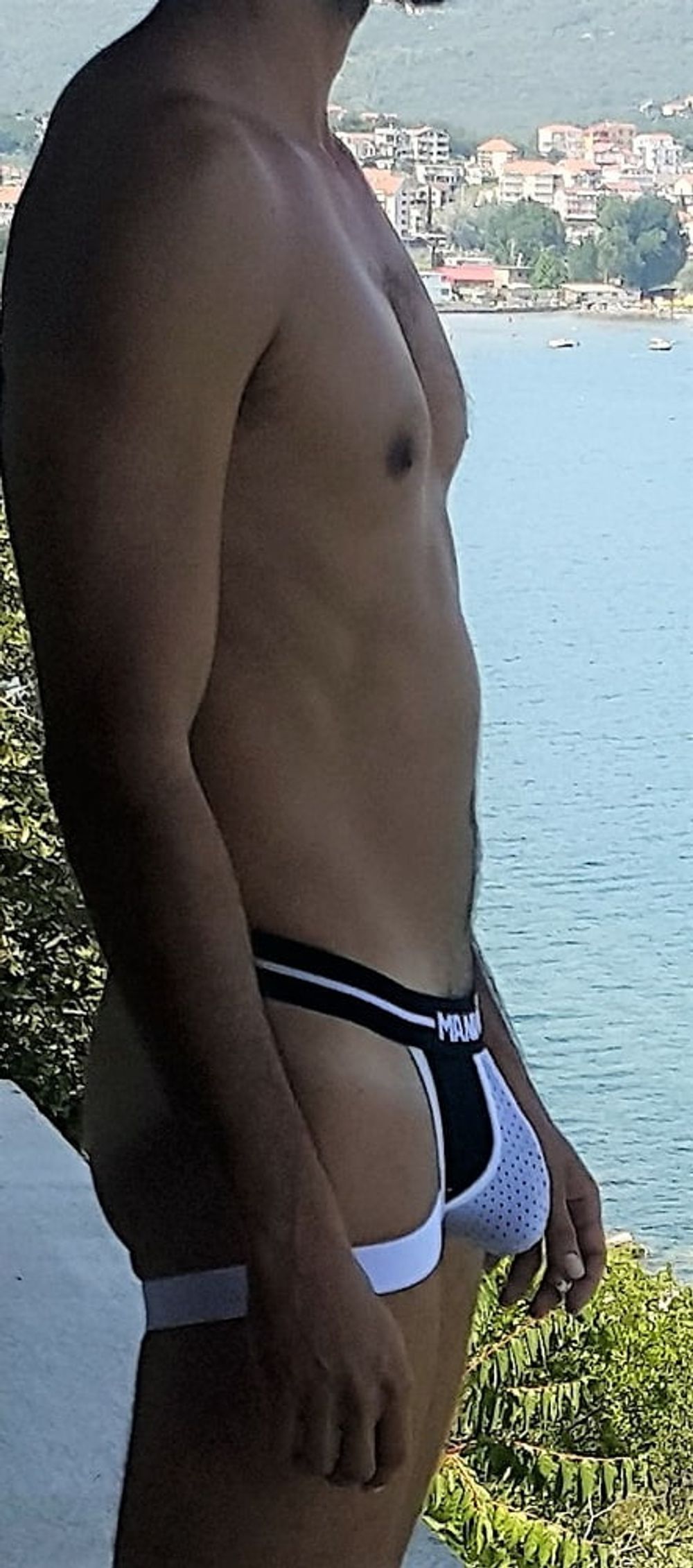 Outdoor bulging in jockstrap  #16