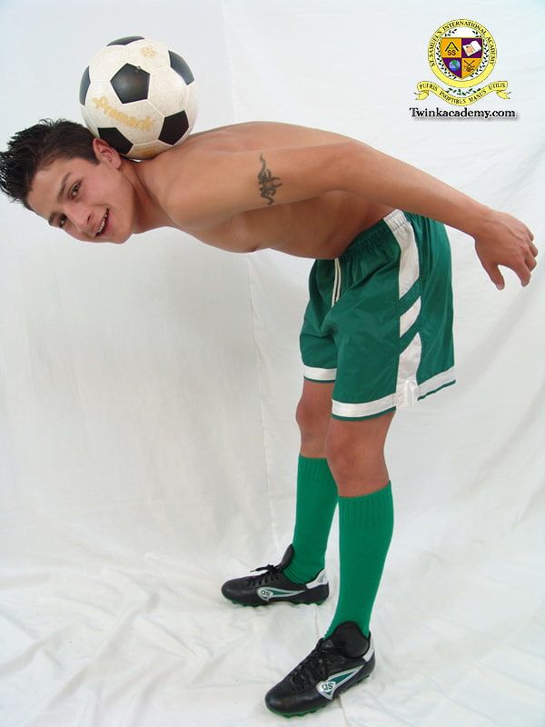 Latino teen Ferdynan poses after soccer practice #9