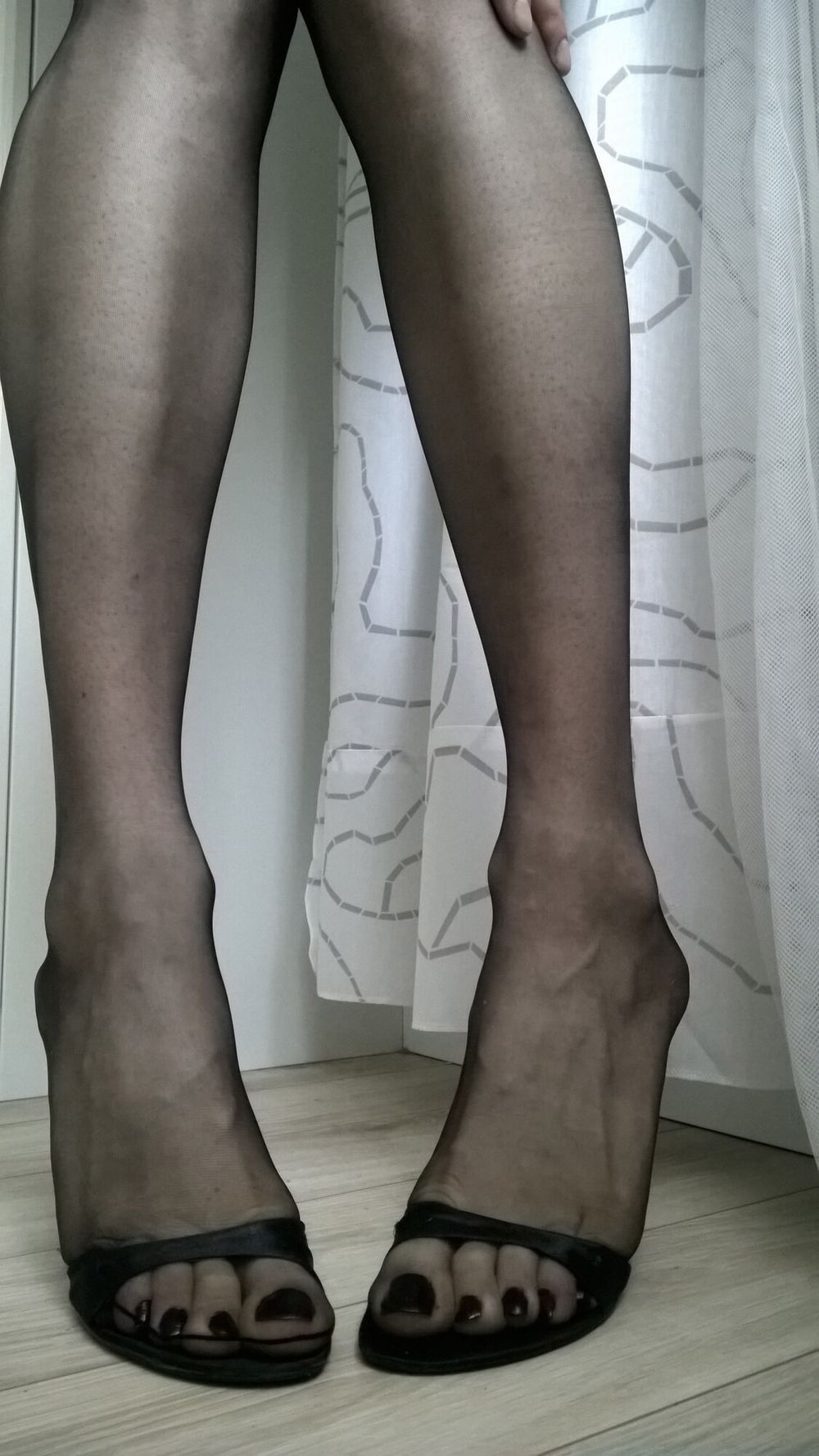 Black nylon hosiery #26