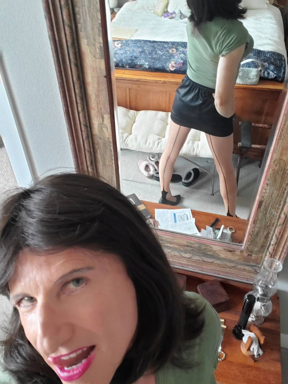 Black mini skirt #26