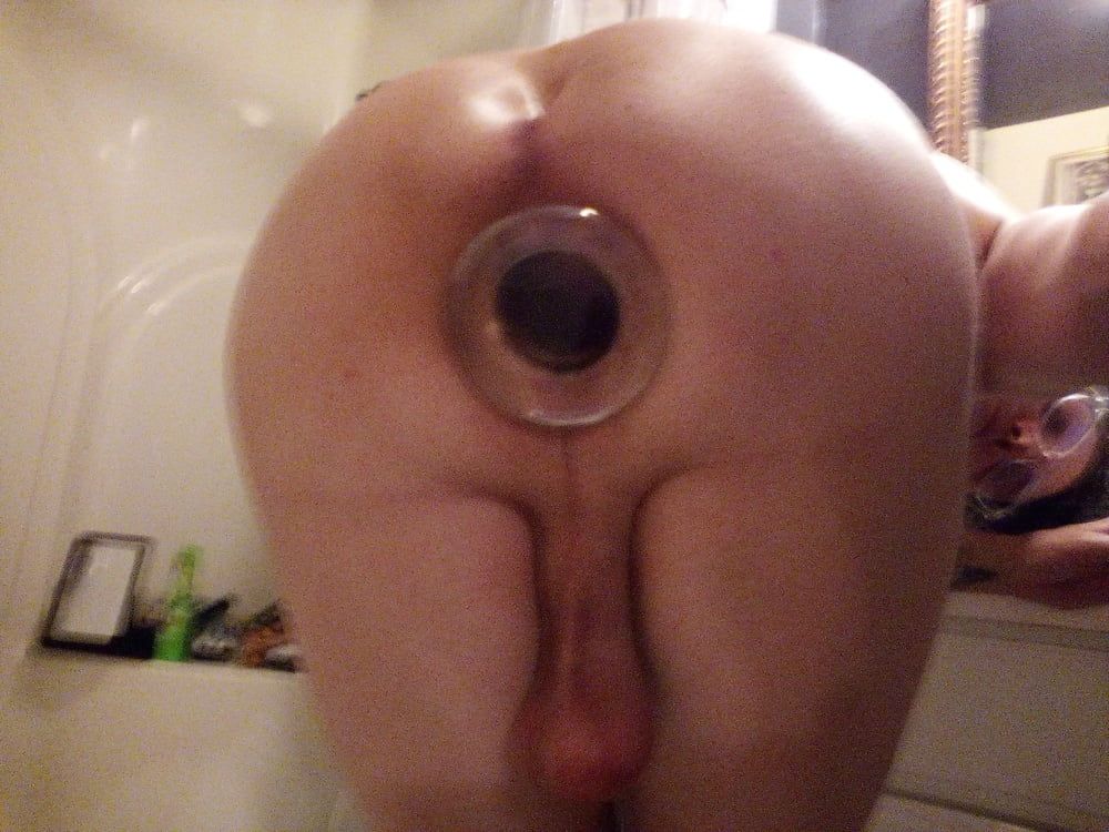 Crossdresser Boy Glass Butt Plug Anal Gape #11