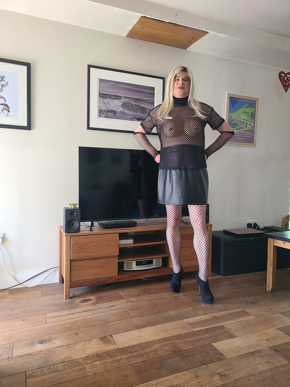 sissy in black lingerie #45