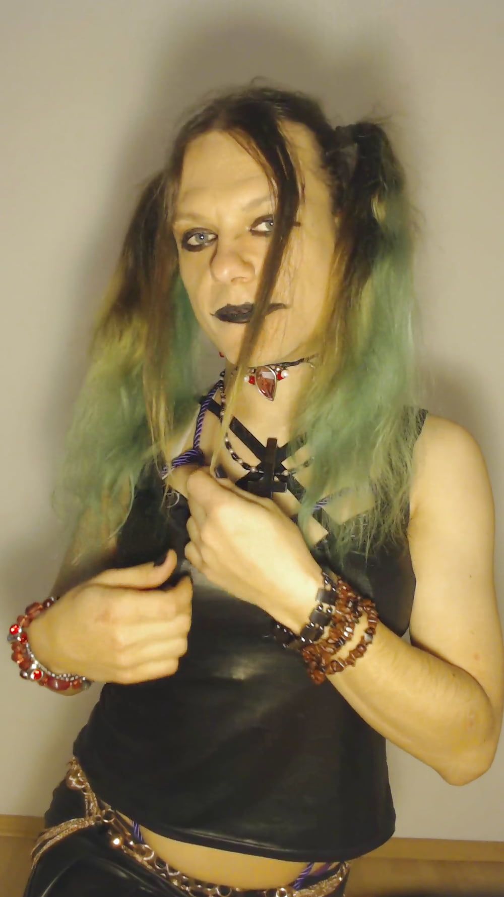 Bondage Chastity Green Cyber Goth Brandynette #4