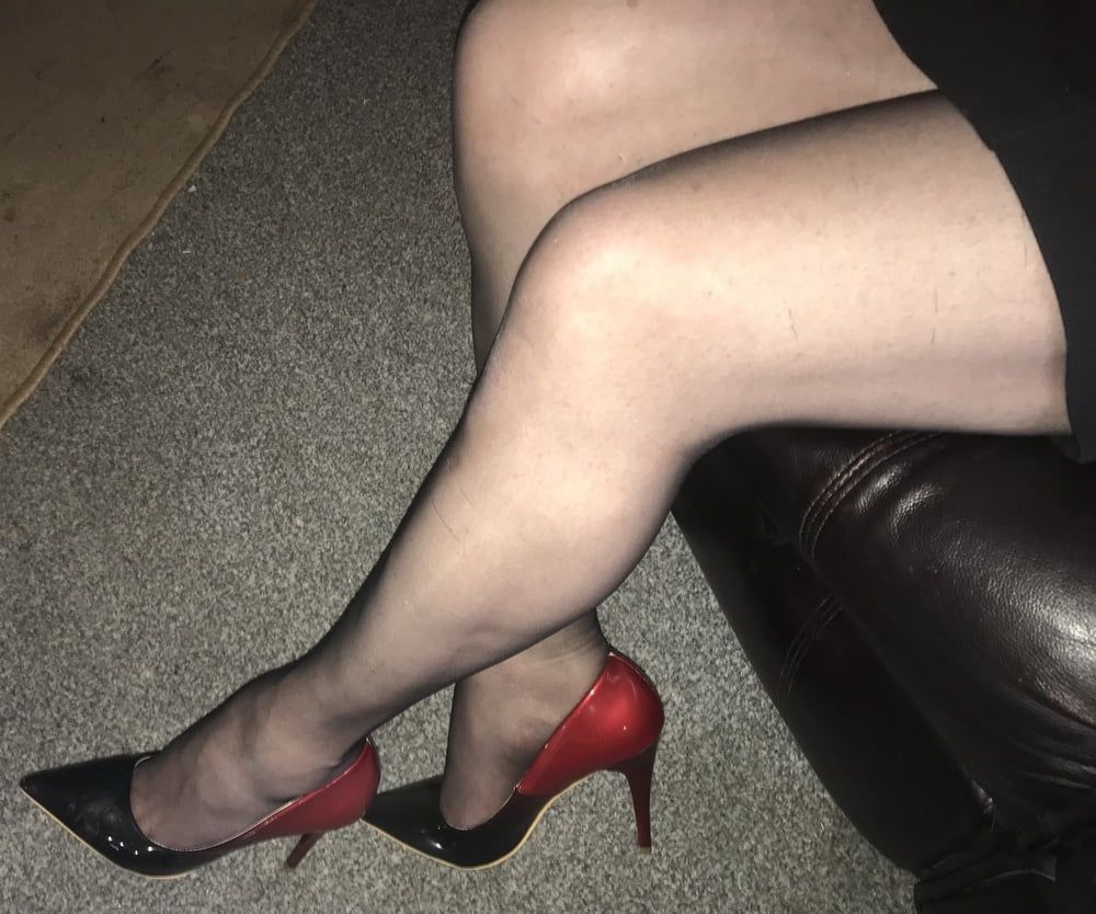 Heels nylons cock #35