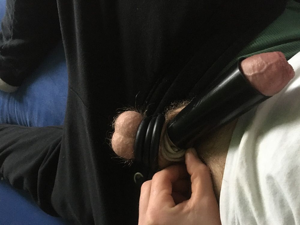 Balls With Rings And Bound Dick With Fleshlights #11