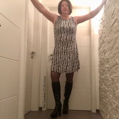 Nicki-Crossdress Summer-Dress &amp; Stockings &amp; Boots