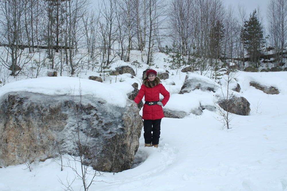 Naked on the Snow in Quarry #8