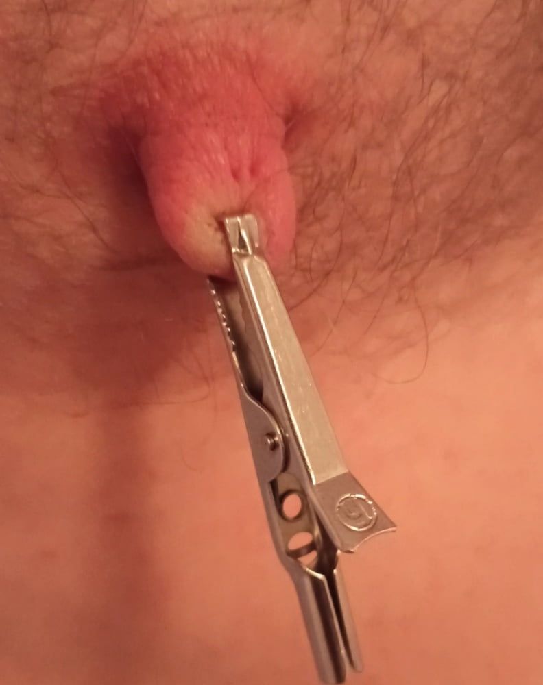 Naked weighing with cockcage and clamps  #18