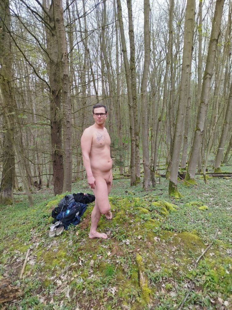 I'm nude on a perch in the forest  #2