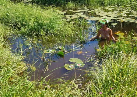 nude in lazy river         