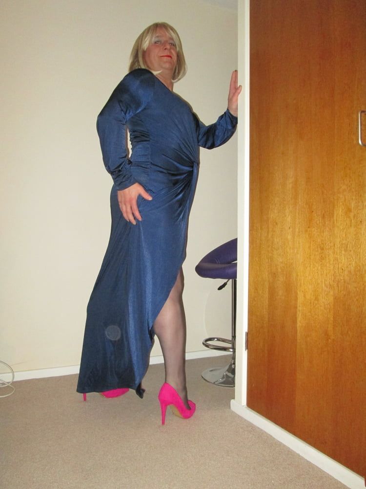 SISSY SATIN DRESS AND PINK HEELS #17