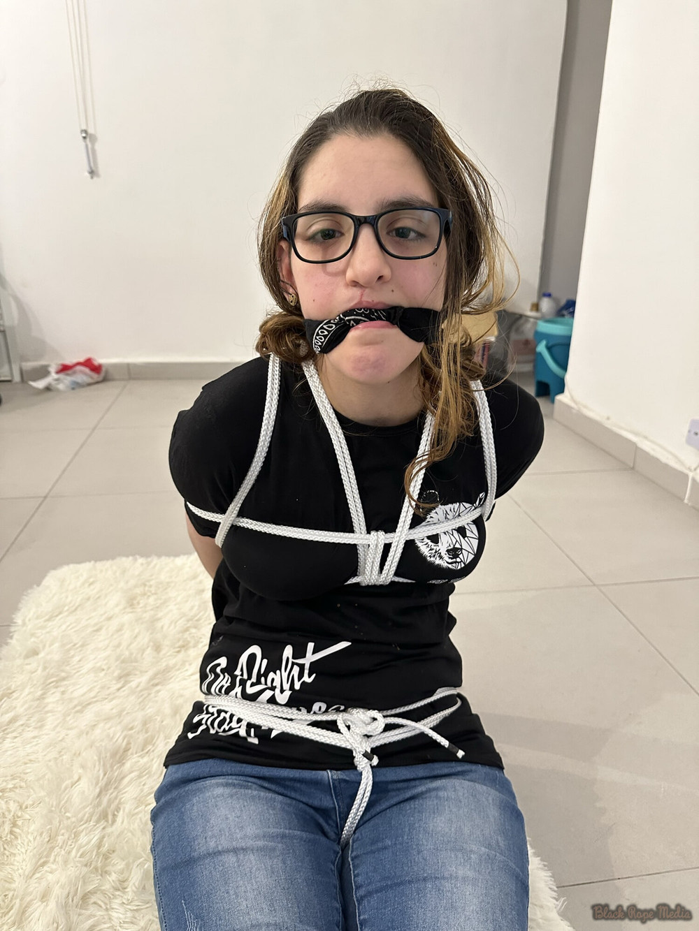 Miriam tied in jeans (full photo set on my store) #2