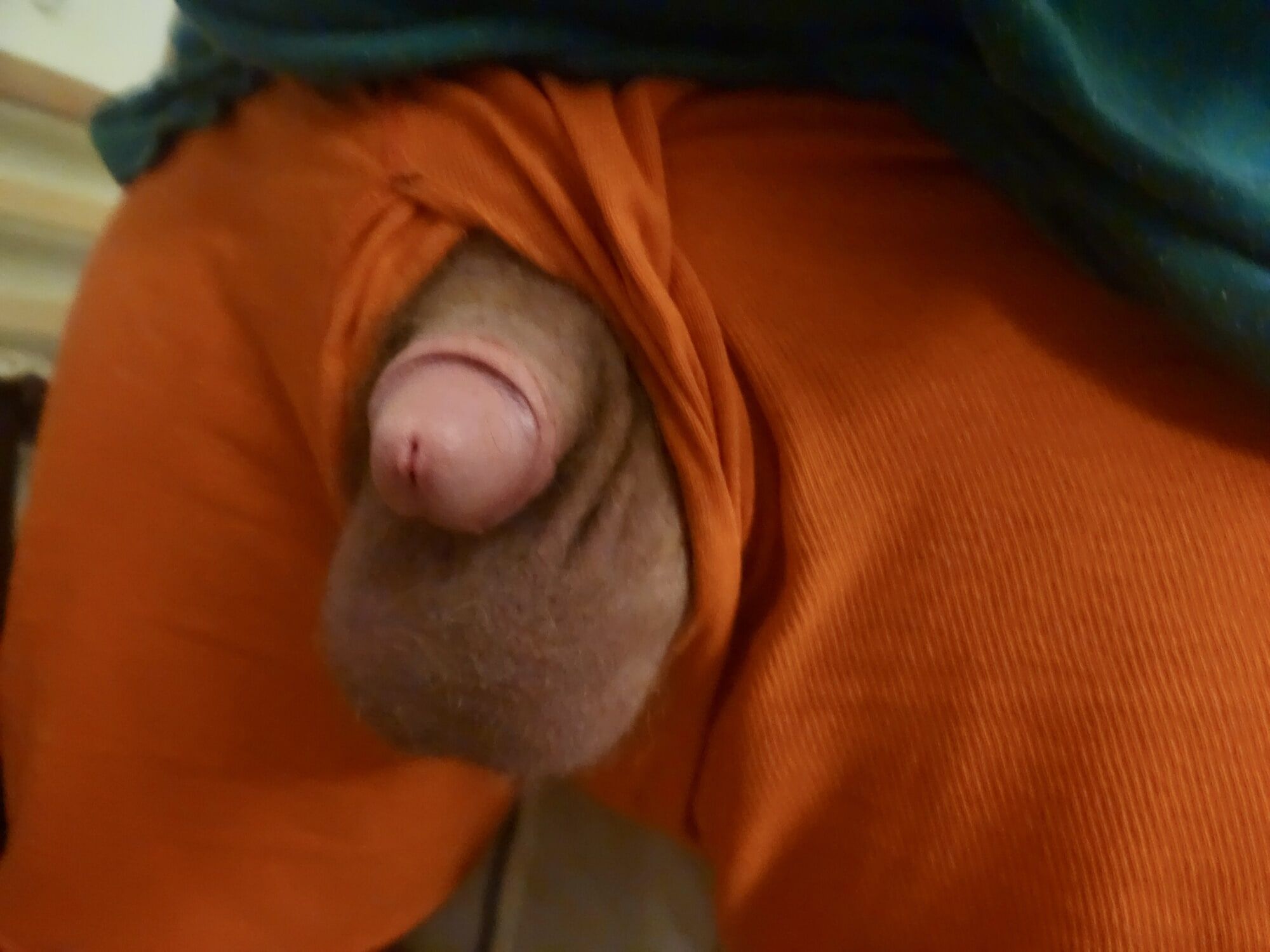 My cock in orange underwear  #2