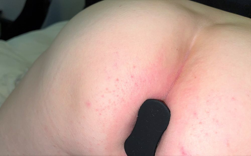 Butt plug in my ass and new shaved cock #19