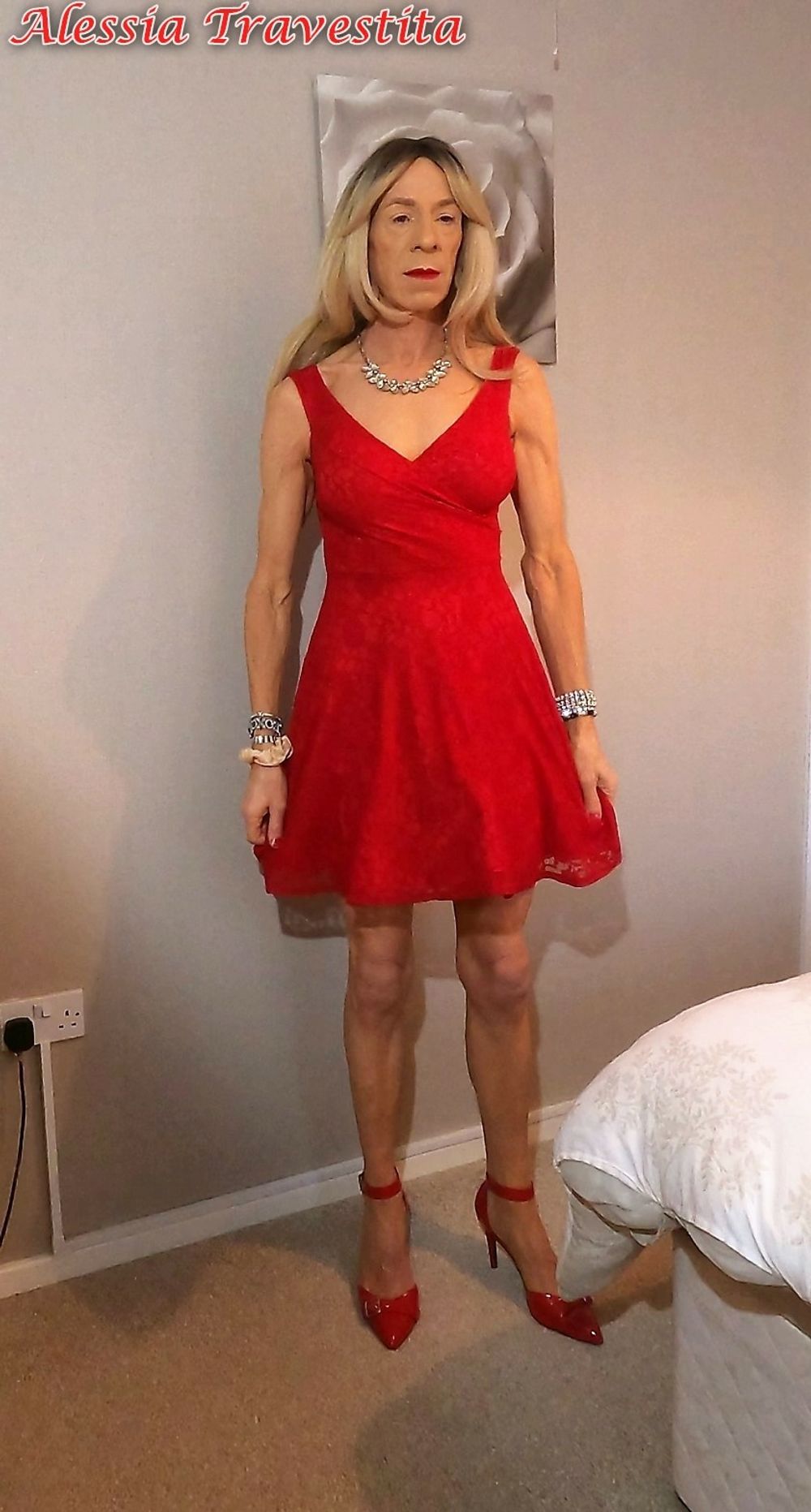 65 Alessia Travestita in Flirty Red Dress #21