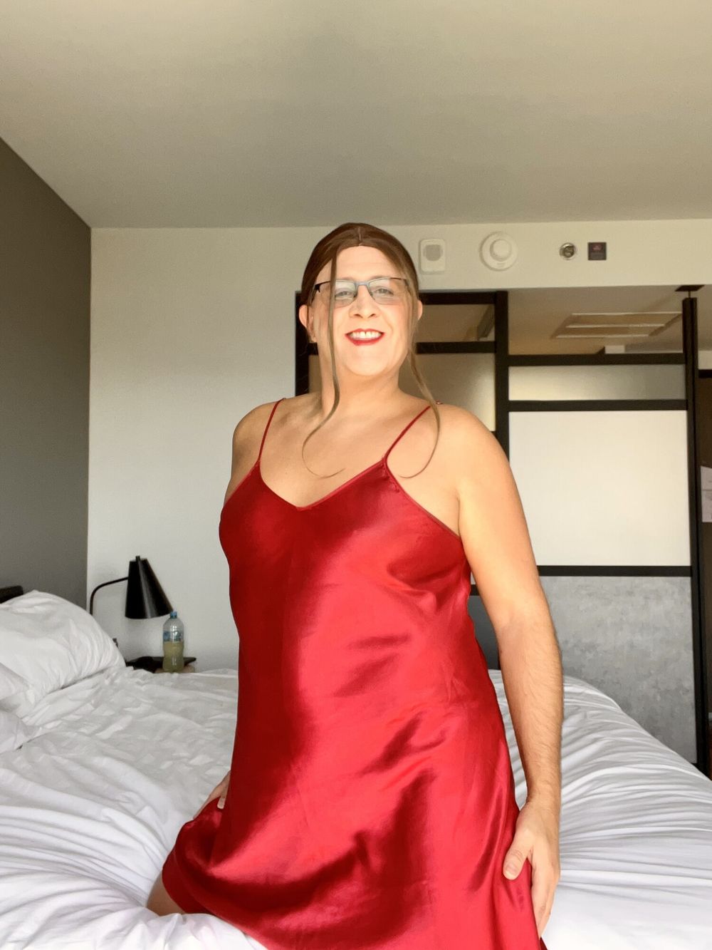 Red Satin Nightwear  #13