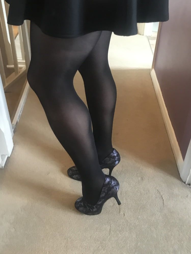 Black hold up stockings #34