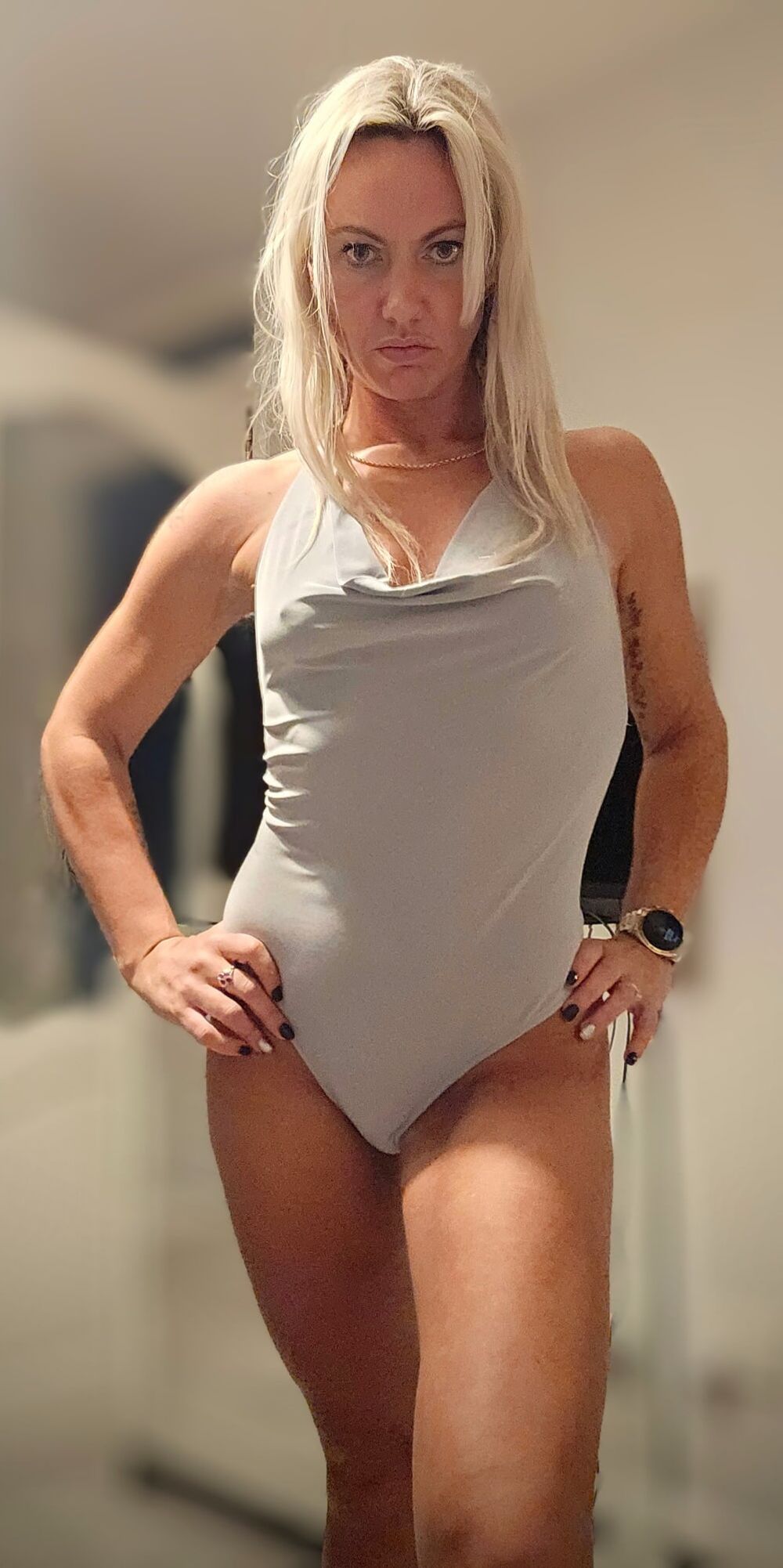 Amateur Blonde milf teases  #12