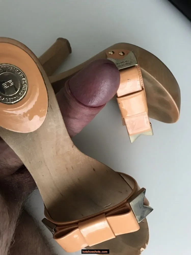 Wooden Francetta Mules vs. hard Cock