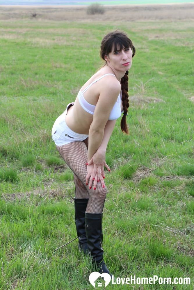 Gorgeous farmhand goes wild in the fields #50