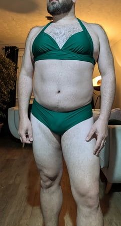 Wife&#039;s green bikini 