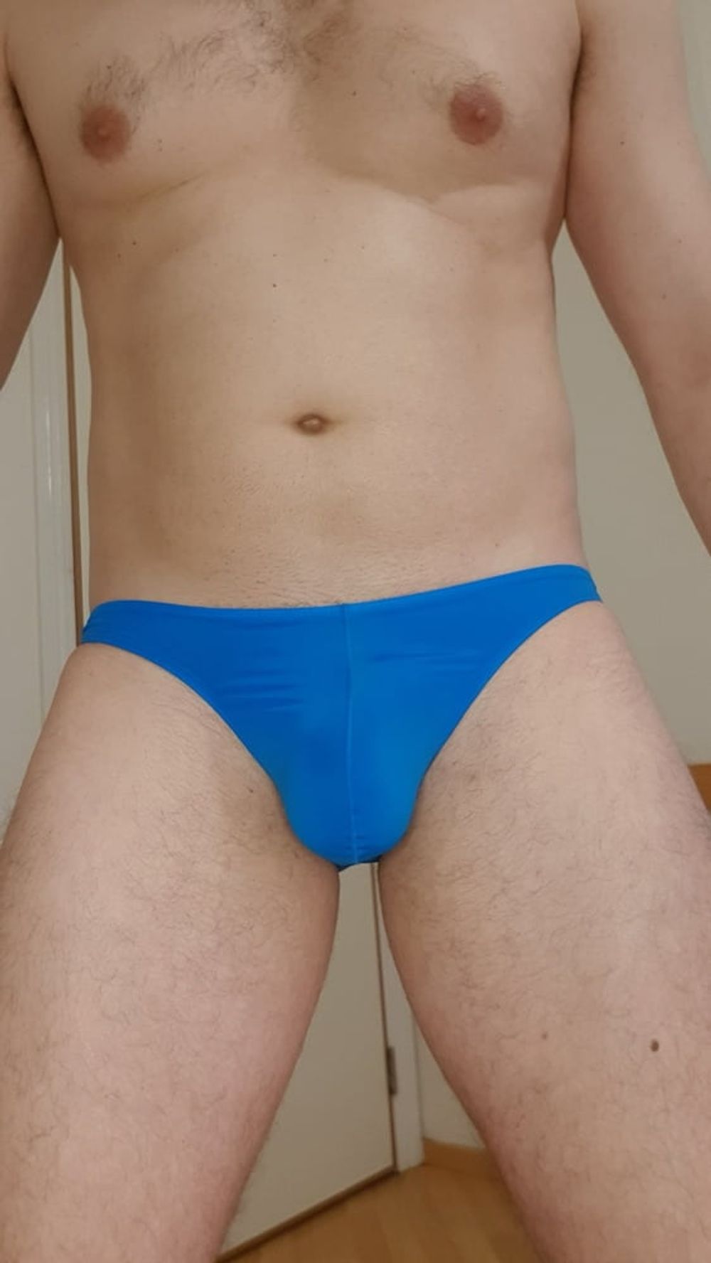 Blue briefs bulging  #9