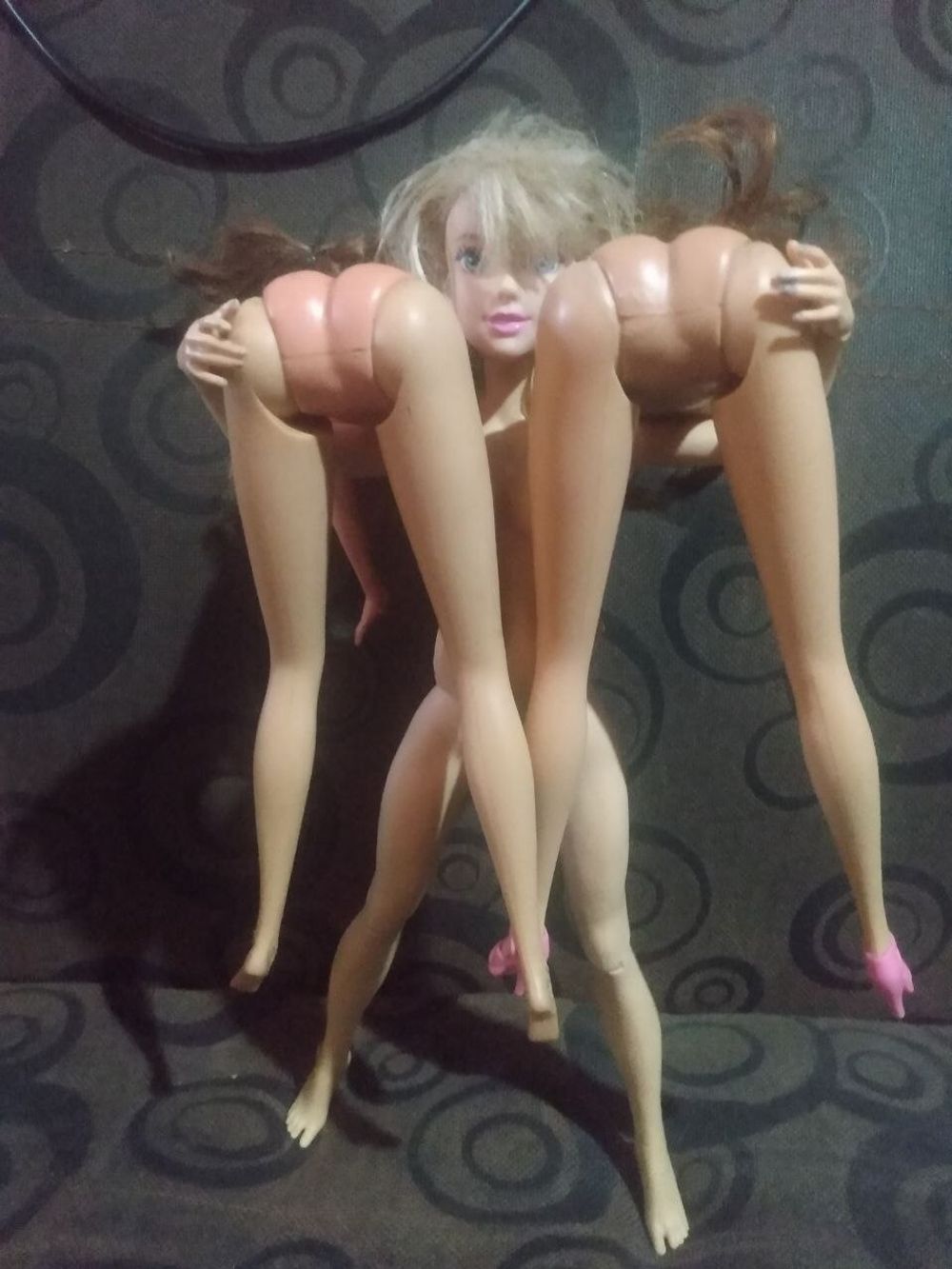 Muscular doll and her girls #3