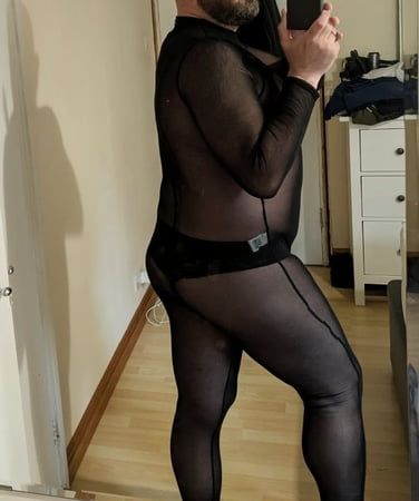 Nylon body suit and panties