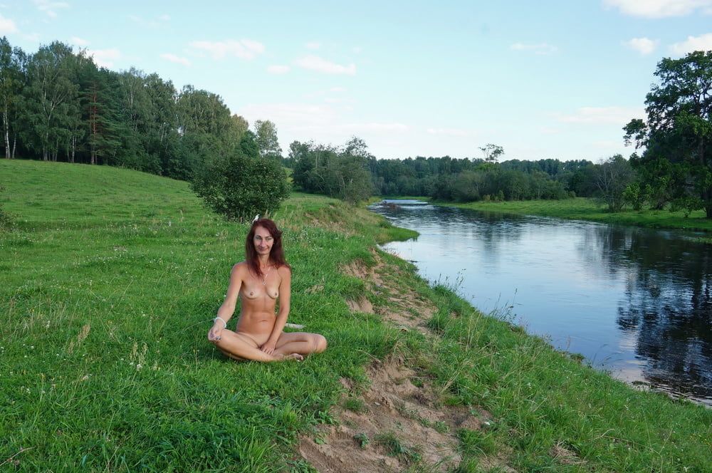 Nude on the beach Derzha-river #24