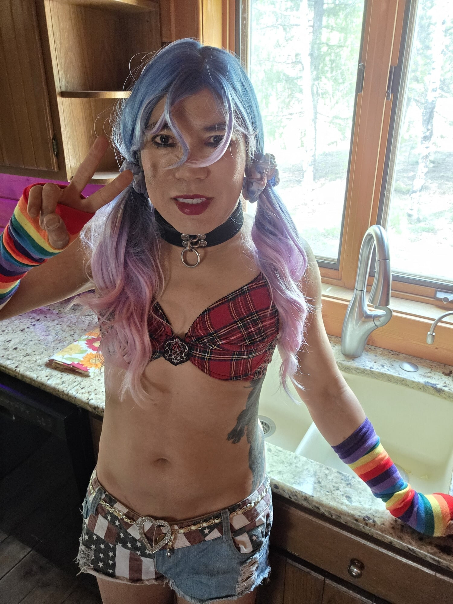 USA Daisy Dukes Shorts TGirl #13