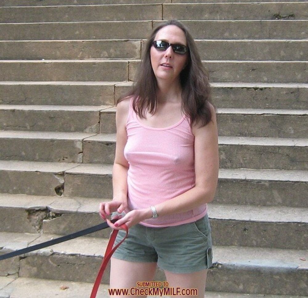 Check My MILF posing outdoors in public