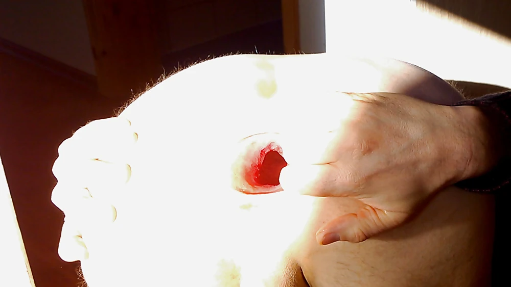 Big gaping asshole in extreme light #3