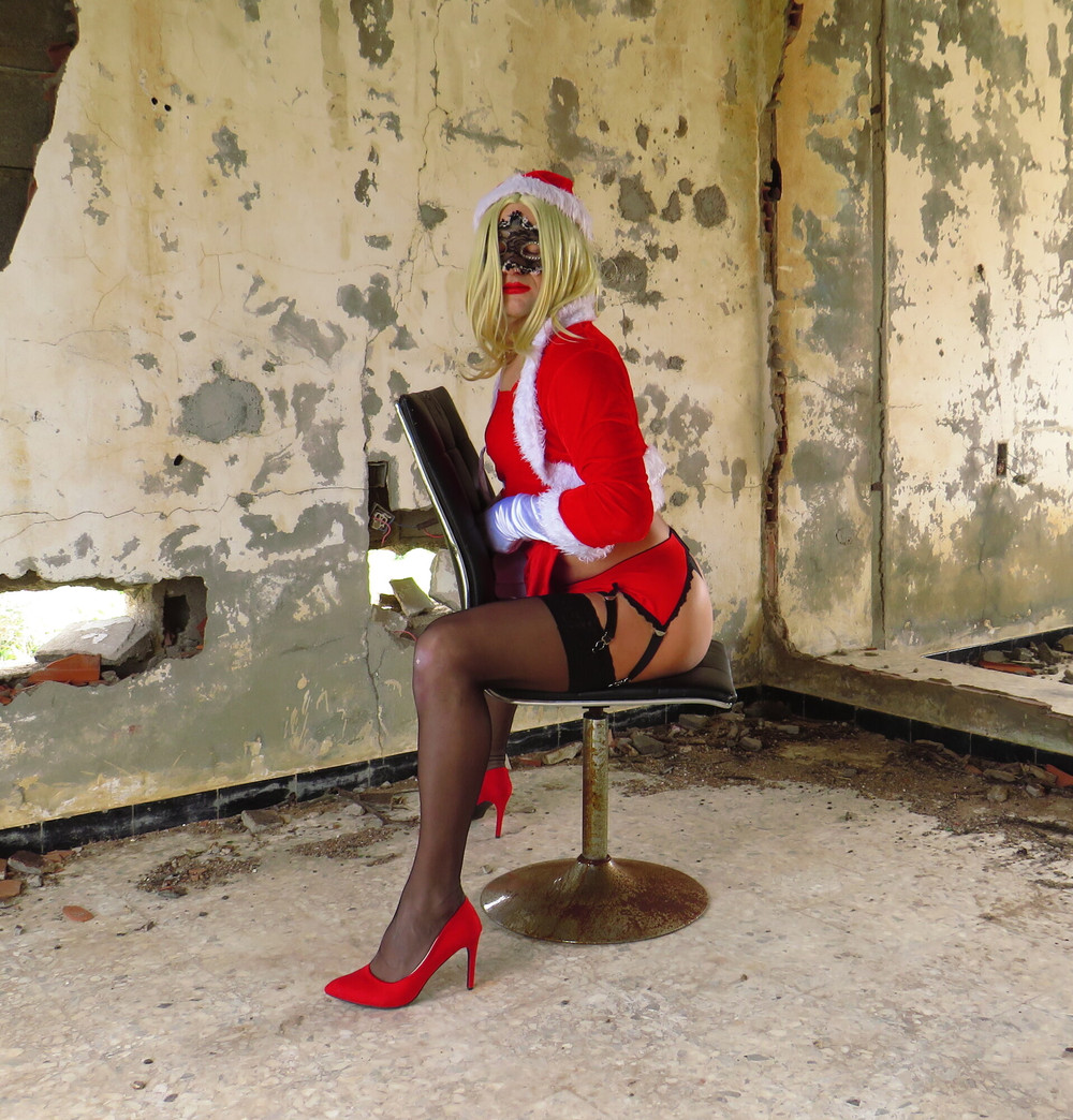 Sexy girl in sexy lingerie stockings and heels posing naked. #58