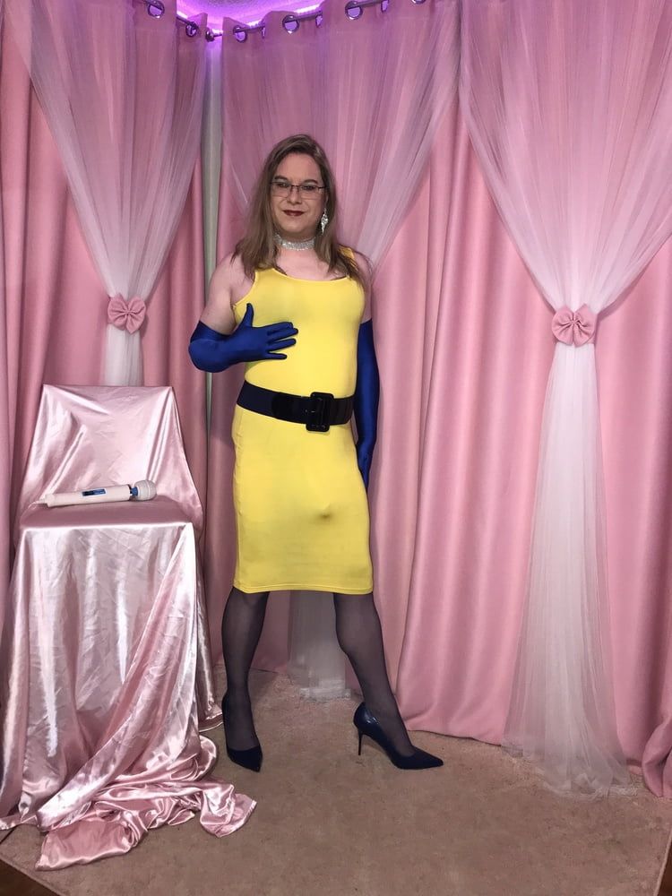 Joanie - Yellow Pencil Dress 2 #24